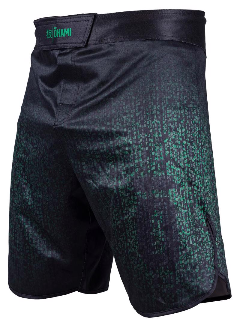 Okami code Fightshorts -black